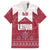 Latvia Family Matching Long Sleeve Bodycon Dress and Hawaiian Shirt with National Coat of Arms and Knit Pattern – Three Stars One Heart Design