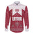 Latvia Family Matching Long Sleeve Bodycon Dress and Hawaiian Shirt with National Coat of Arms and Knit Pattern – Three Stars One Heart Design