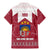 Latvia Family Matching Mermaid Dress and Hawaiian Shirt with National Coat of Arms and Knit Pattern – Three Stars One Heart Design