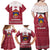 Latvia Family Matching Off Shoulder Maxi Dress and Hawaiian Shirt with National Coat of Arms and Knit Pattern – Three Stars One Heart Design