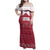 Latvia Family Matching Off Shoulder Maxi Dress and Hawaiian Shirt with National Coat of Arms and Knit Pattern – Three Stars One Heart Design