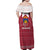 Latvia Family Matching Off Shoulder Maxi Dress and Hawaiian Shirt with National Coat of Arms and Knit Pattern – Three Stars One Heart Design