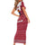 Latvia Family Matching Short Sleeve Bodycon Dress and Hawaiian Shirt with National Coat of Arms and Knit Pattern – Three Stars One Heart Design