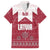Latvia Hawaiian Shirt with National Coat of Arms and Knit Pattern – Three Stars One Heart Design
