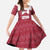 Latvia Kid Short Sleeve Dress with National Coat of Arms and Knit Pattern – Three Stars One Heart Design