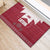 Latvia Rubber Doormat with National Coat of Arms and Knit Pattern – Three Stars One Heart Design