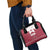 Latvia Shoulder Handbag with National Coat of Arms and Knit Pattern – Three Stars One Heart Design