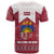 Latvia T Shirt with National Coat of Arms and Knit Pattern – Three Stars One Heart Design