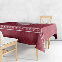 Latvia Tablecloth with National Coat of Arms and Knit Pattern – Three Stars One Heart Design