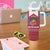 Latvia Tumbler With Handle with National Coat of Arms and Knit Pattern – Three Stars One Heart Design