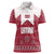 Latvia Women Polo Shirt with National Coat of Arms and Knit Pattern – Three Stars One Heart Design