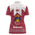 Latvia Women Polo Shirt with National Coat of Arms and Knit Pattern – Three Stars One Heart Design