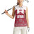 Latvia Women Sleeveless Polo Shirt with National Coat of Arms and Knit Pattern – Three Stars One Heart Design
