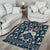 Latvia Area Rug with Margrietina Daisy and Ethnic Pattern – Latvia in Bloom Floral Design