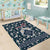 Latvia Area Rug with Margrietina Daisy and Ethnic Pattern – Latvia in Bloom Floral Design