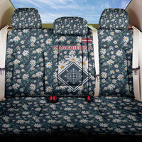 Latvia Back Car Seat Cover with Margrietina Daisy and Ethnic Pattern – Latvia in Bloom Floral Design