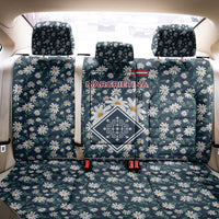 Latvia Back Car Seat Cover with Margrietina Daisy and Ethnic Pattern – Latvia in Bloom Floral Design