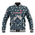 Latvia Baseball Jacket with Margrietina Daisy and Ethnic Pattern – Latvia in Bloom Floral Design
