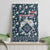 Latvia Canvas Wall Art with Margrietina Daisy and Ethnic Pattern – Latvia in Bloom Floral Design