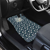 Latvia Car Mats with Margrietina Daisy and Ethnic Pattern – Latvia in Bloom Floral Design