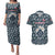 Latvia Couples Matching Puletasi and Hawaiian Shirt with Margrietina Daisy and Ethnic Pattern – Latvia in Bloom Floral Design