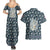 Latvia Couples Matching Summer Maxi Dress and Hawaiian Shirt with Margrietina Daisy and Ethnic Pattern – Latvia in Bloom Floral Design