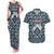 Latvia Couples Matching Tank Maxi Dress and Hawaiian Shirt with Margrietina Daisy and Ethnic Pattern – Latvia in Bloom Floral Design