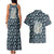 Latvia Couples Matching Tank Maxi Dress and Hawaiian Shirt with Margrietina Daisy and Ethnic Pattern – Latvia in Bloom Floral Design