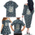 Latvia Family Matching Off The Shoulder Long Sleeve Dress and Hawaiian Shirt with Margrietina Daisy and Ethnic Pattern – Latvia in Bloom Floral Design
