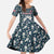 Latvia Kid Short Sleeve Dress with Margrietina Daisy and Ethnic Pattern – Latvia in Bloom Floral Design