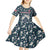 Latvia Kid Short Sleeve Dress with Margrietina Daisy and Ethnic Pattern – Latvia in Bloom Floral Design