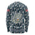 Latvia Long Sleeve Shirt with Margrietina Daisy and Ethnic Pattern – Latvia in Bloom Floral Design