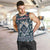Latvia Men Tank Top with Margrietina Daisy and Ethnic Pattern – Latvia in Bloom Floral Design
