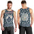 Latvia Men Tank Top with Margrietina Daisy and Ethnic Pattern – Latvia in Bloom Floral Design