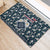 Latvia Rubber Doormat with Margrietina Daisy and Ethnic Pattern – Latvia in Bloom Floral Design