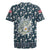 Latvia Rugby Jersey with Margrietina Daisy and Ethnic Pattern – Latvia in Bloom Floral Design