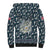 Latvia Sherpa Hoodie with Margrietina Daisy and Ethnic Pattern – Latvia in Bloom Floral Design