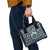 Latvia Shoulder Handbag with Margrietina Daisy and Ethnic Pattern – Latvia in Bloom Floral Design