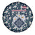 Latvia Spare Tire Cover with Margrietina Daisy and Ethnic Pattern – Latvia in Bloom Floral Design