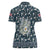 Latvia Women Polo Shirt with Margrietina Daisy and Ethnic Pattern – Latvia in Bloom Floral Design