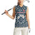 Latvia Women Sleeveless Polo Shirt with Margrietina Daisy and Ethnic Pattern – Latvia in Bloom Floral Design