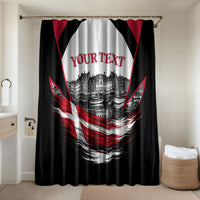 Personalized Denmark Viking Heritage Bathroom Set Nordic Nyhavn Cityscape With Grunge Flag And Longship Art
