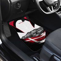 Personalized Denmark Viking Heritage Car Mats Nordic Nyhavn Cityscape With Grunge Flag And Longship Art
