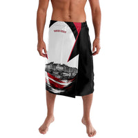 Personalized Denmark Viking Heritage Lavalava Nordic Nyhavn Cityscape With Grunge Flag And Longship Art