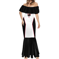 Personalized Denmark Viking Heritage Mermaid Dress Nordic Nyhavn Cityscape With Grunge Flag And Longship Art