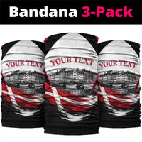 Personalized Denmark Viking Heritage Neck Gaiter Nordic Nyhavn Cityscape With Grunge Flag And Longship Art