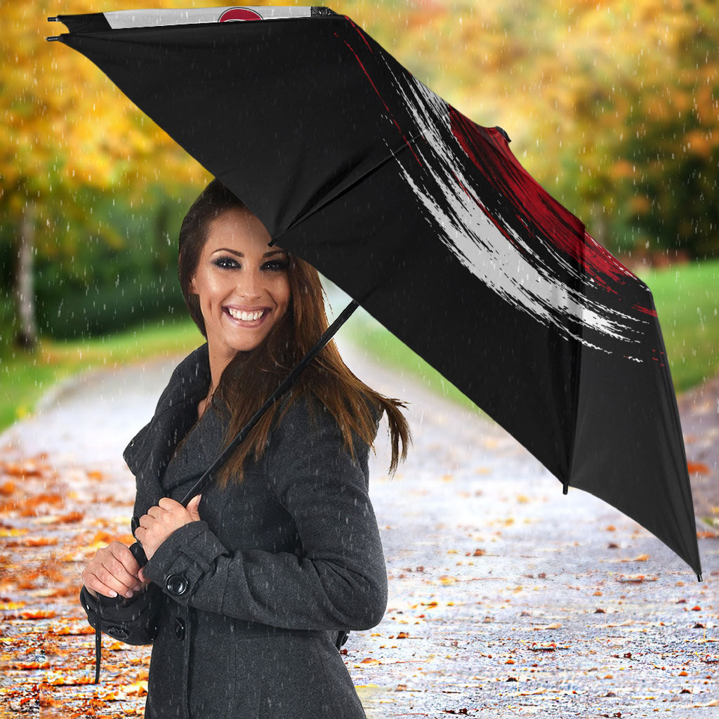 Personalized Denmark Viking Heritage Umbrella Nordic Nyhavn Cityscape With Grunge Flag And Longship Art
