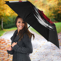 Personalized Denmark Viking Heritage Umbrella Nordic Nyhavn Cityscape With Grunge Flag And Longship Art