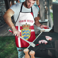 Personalized Denmark Coat Of Arms Apron Danish Flag Heritage Graphic With Crown Symbolism
