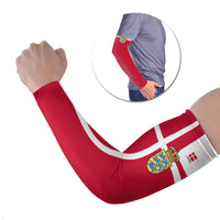 Personalized Denmark Coat Of Arms Arm Sleeves Danish Flag Heritage Graphic With Crown Symbolism